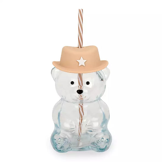 Cowboy Bear Glass Tumbler