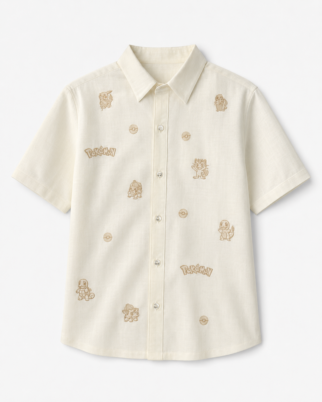 Pokémon Embroidered Button-Up