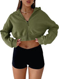 Cropped Zip-Up Hoodie