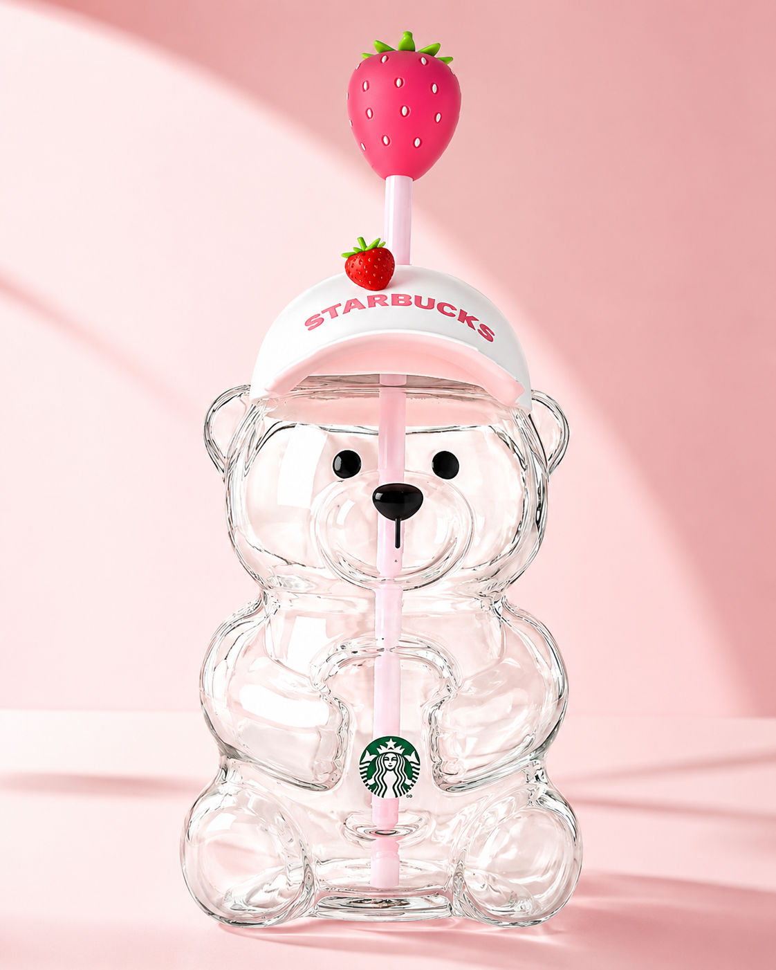 Strawberry Bear Glass Tumbler